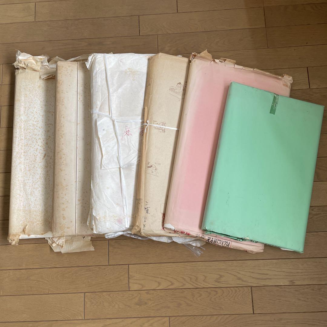 中国 古紙 宣紙 書画 因劦画仙紙 三星牌 紅星牌 廉落 聯落