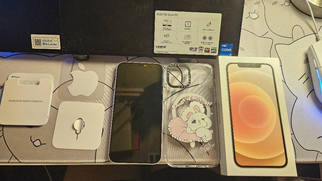 IPHONE 12 ホワイト SIMフリー 64GB 美品 残量85%