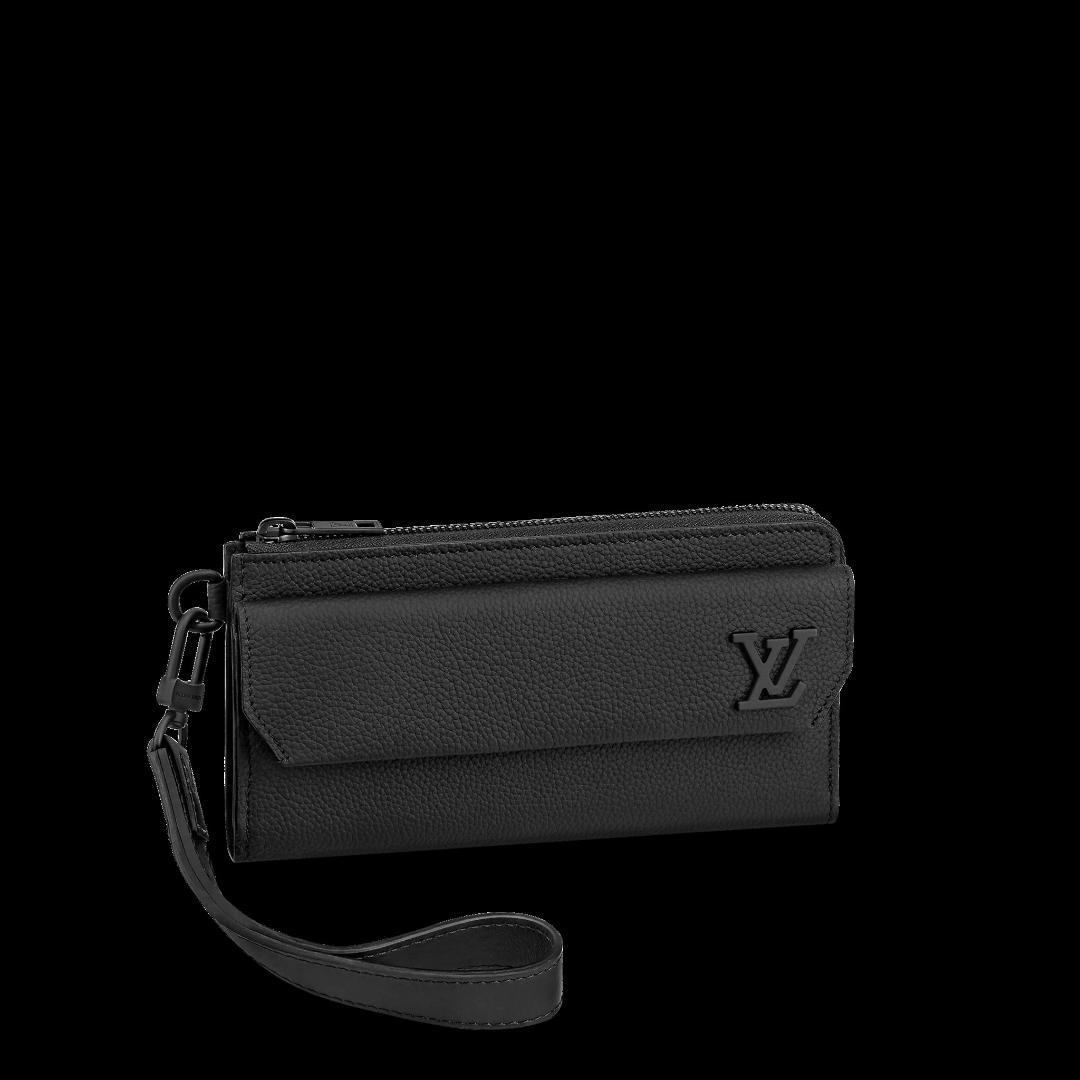 ルイヴィトン ジッピー・ウォレット LV アエログラム ストラップ付き 長財布