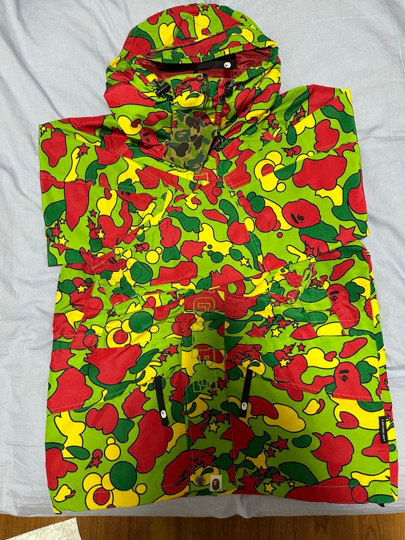 激安 新品未使用 APE BAPE エイプ サイケカモ スノボJKT サイズM