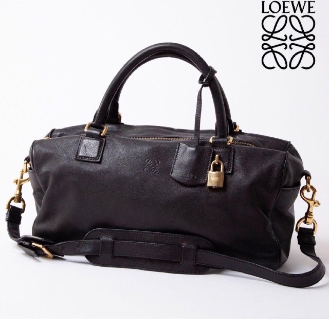 【美品】LOEWE ロエベ　ナッパレザー　アナグラム　ロゴ　レザー　2way