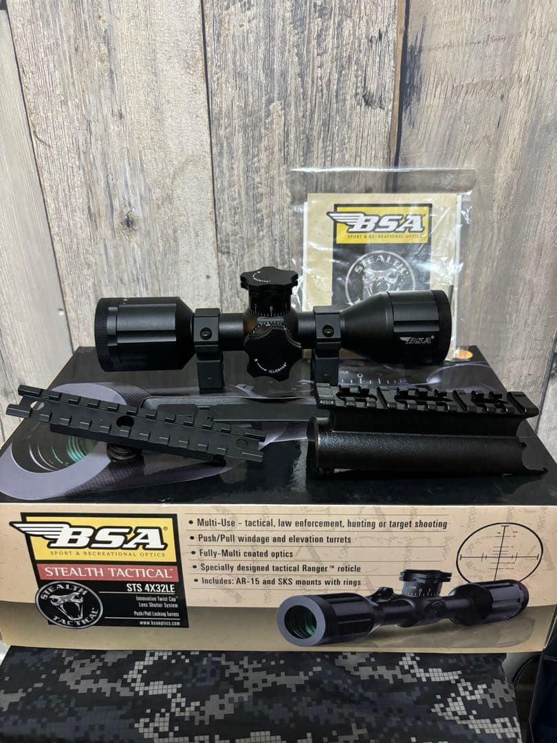 実物　スコープ　BSA STS 4×32 LE
