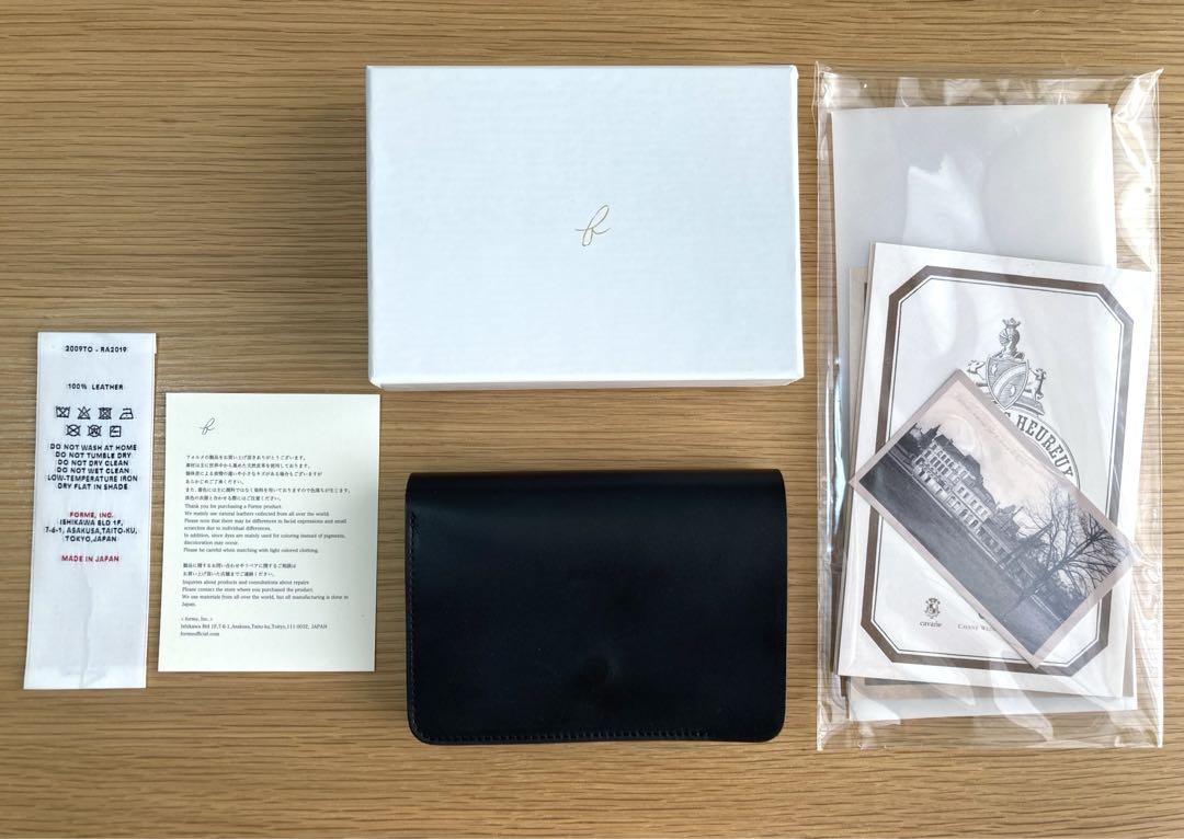 forme Short wallet baby calf オールブラック