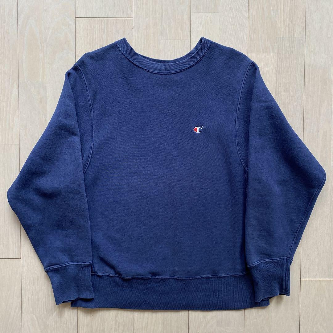 80s USA製 Champion リバースウィーブ レジ目 ネイビー 紺