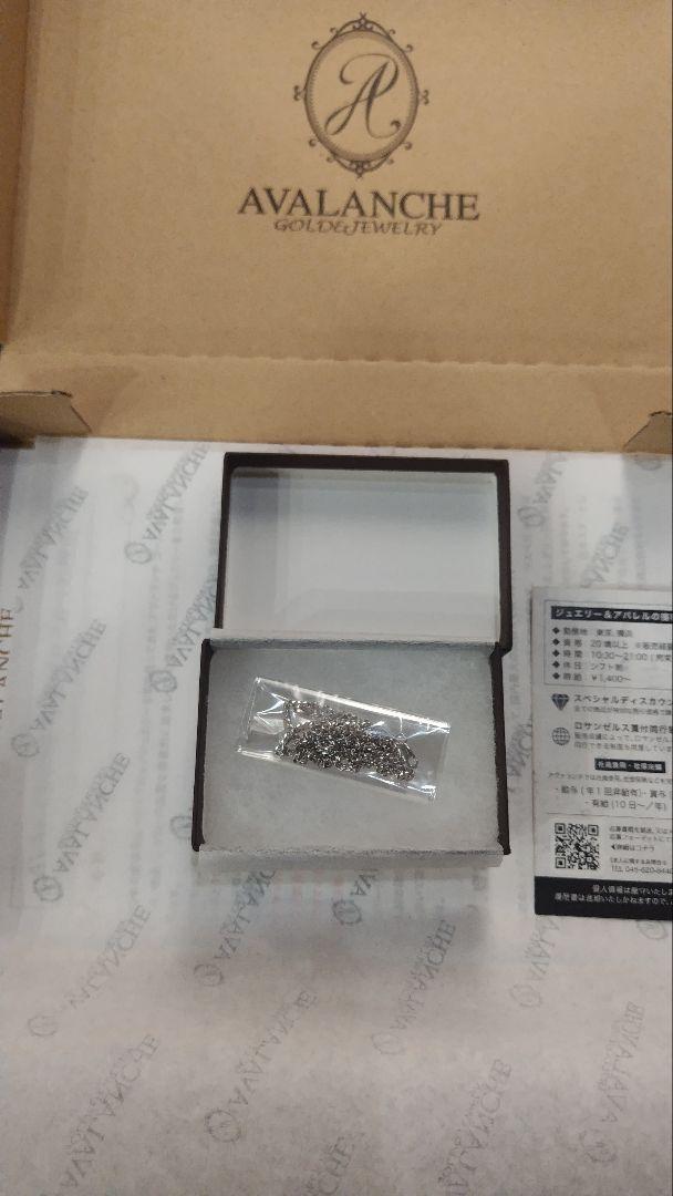 AVALANCHE ホワイトゴールド ネックレス 50cm