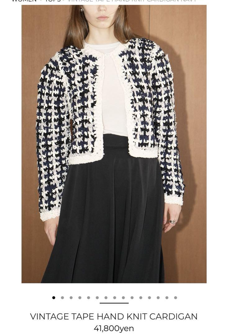 ジャケット・アウター clane VINTAGE TAPE HAND KNIT CARDIGAN