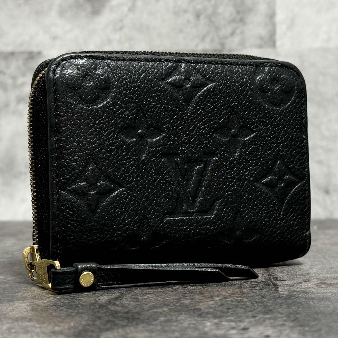 美品⭐️ルイヴィトン アンプラント ジッピーコインパース 黒 コンパクト財布 人気