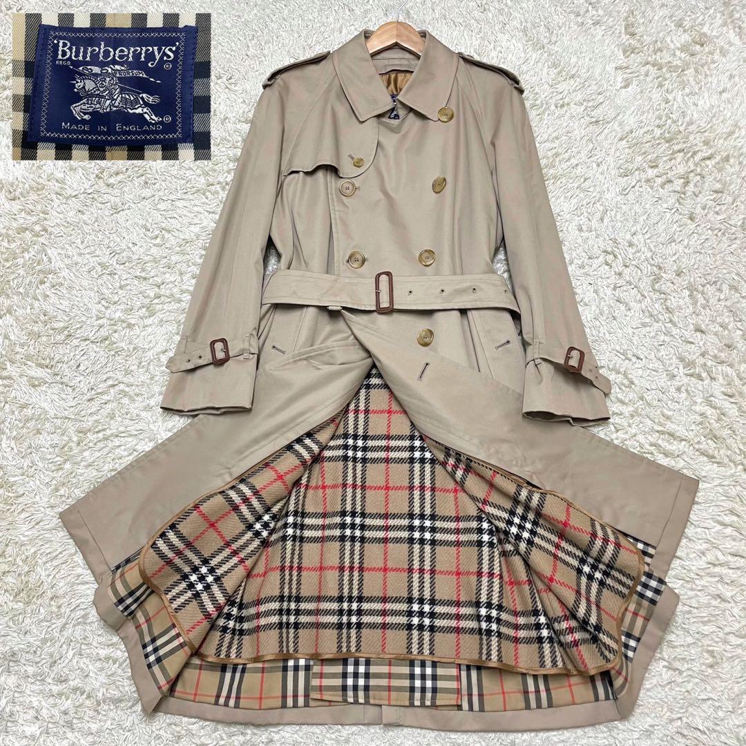 【極美品】バーバリー 80’s ノバチェック　定番　ベージュ　ロング丈　英国製