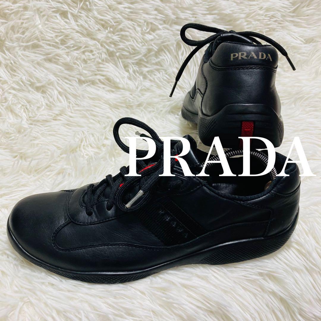 PRADA SPORTS プラダスポーツ　レザースニーカー　7 ブラック　26㎝