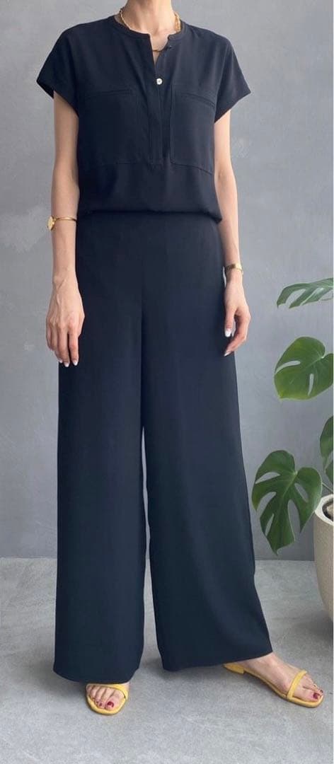 Theory 21ss プルオーバーブラウス＆ワイドパンツ セットアップ