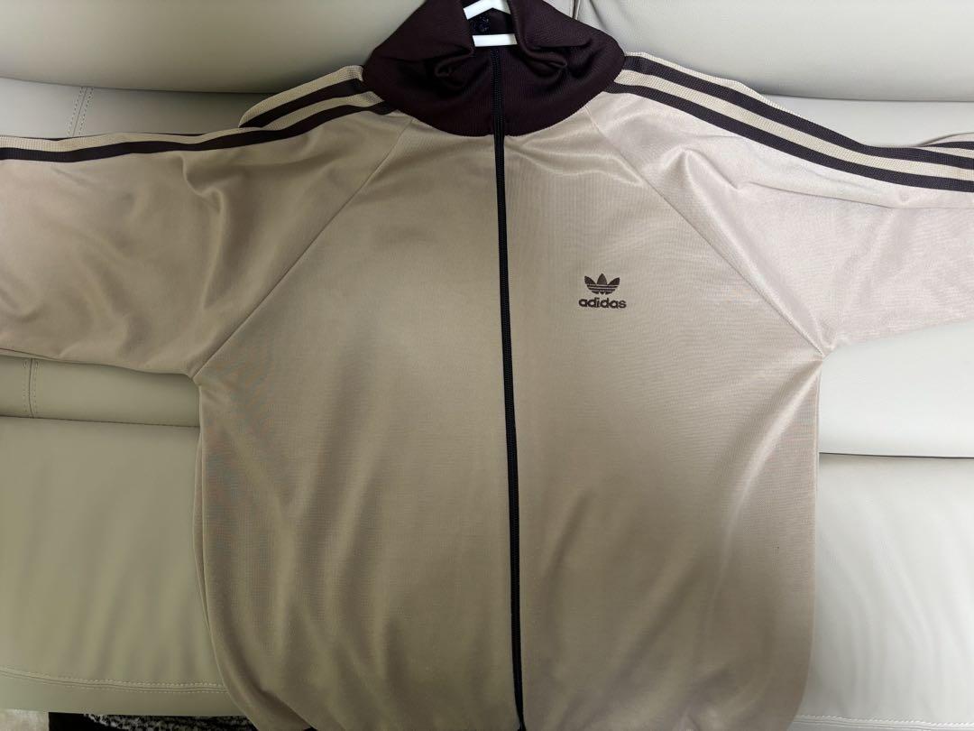 ヴィンテージ　adidas ジャージ　トラックジャケット　デサント製　ブラウン