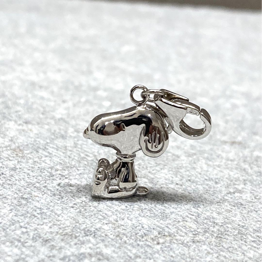 【未使用品】K18WG SNOOPY スヌーピー ペンダントトップ チャーム