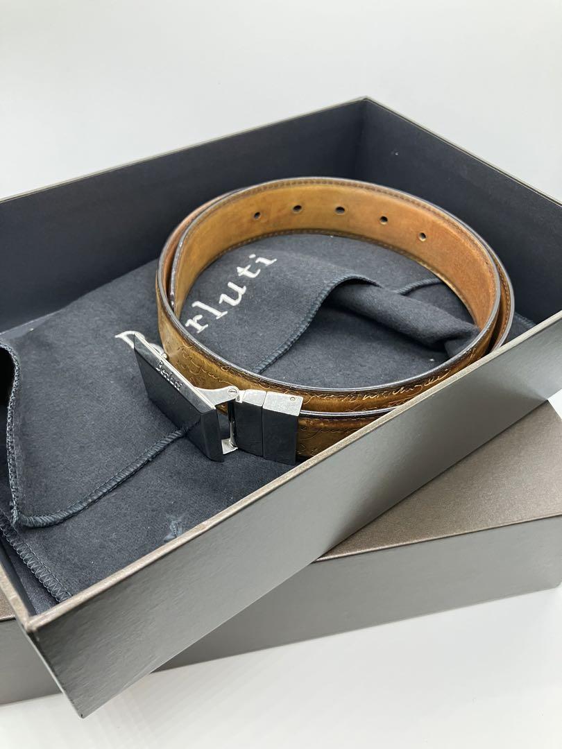 Berluti　カリグラフィ レザー ベルト  90/36 鑑定済・正規品保証