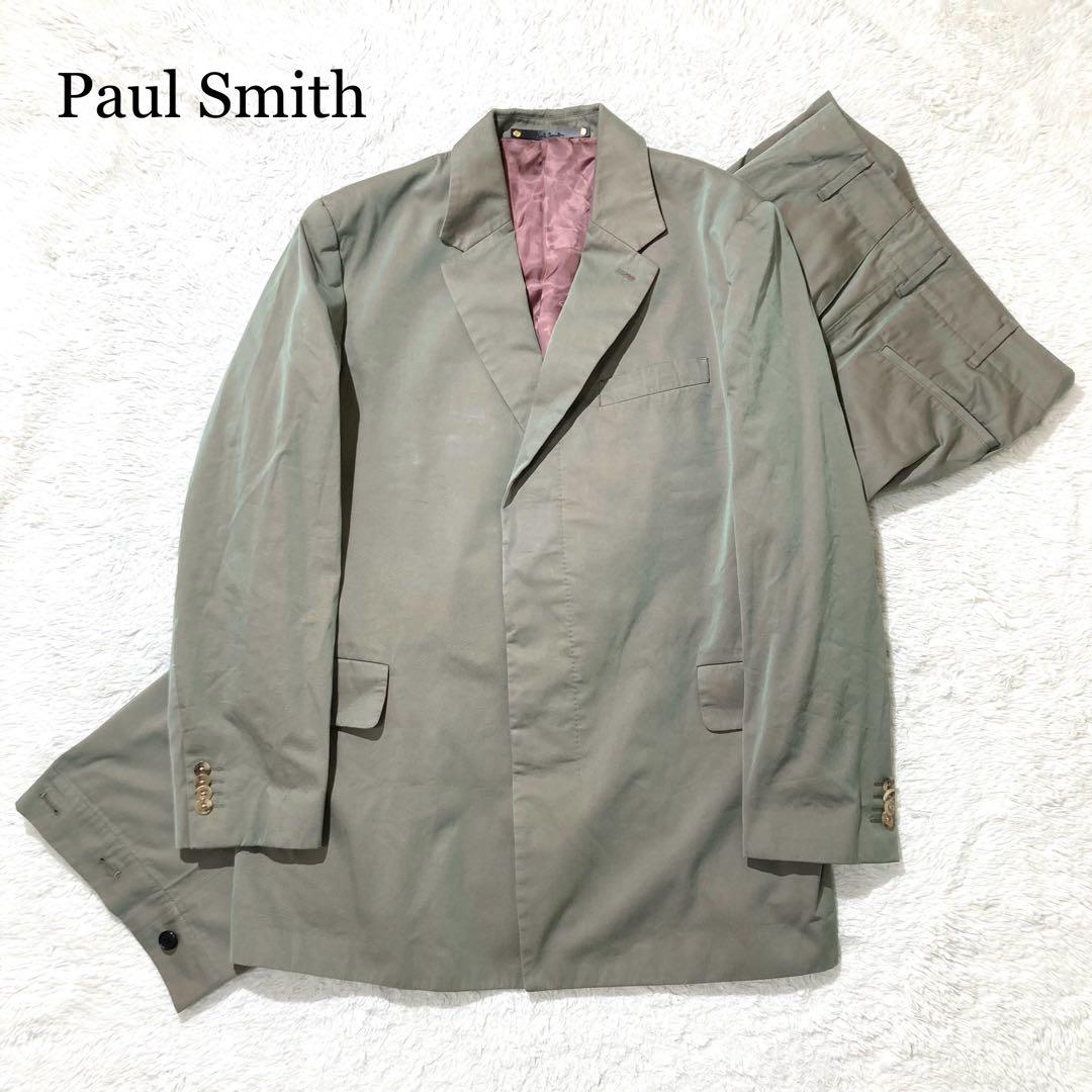 【現行☆極美品】Paul Smith セットアップ スーツ 玉虫色 グリーンXL
