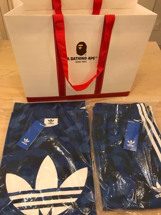 adidas × BAPE O(XL)Tシャツとトラックパンツのセット