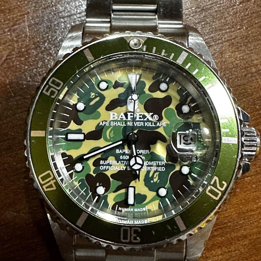 BAPEX サルマリーナ グリーン GREEN ABC CAMO緑 自動巻