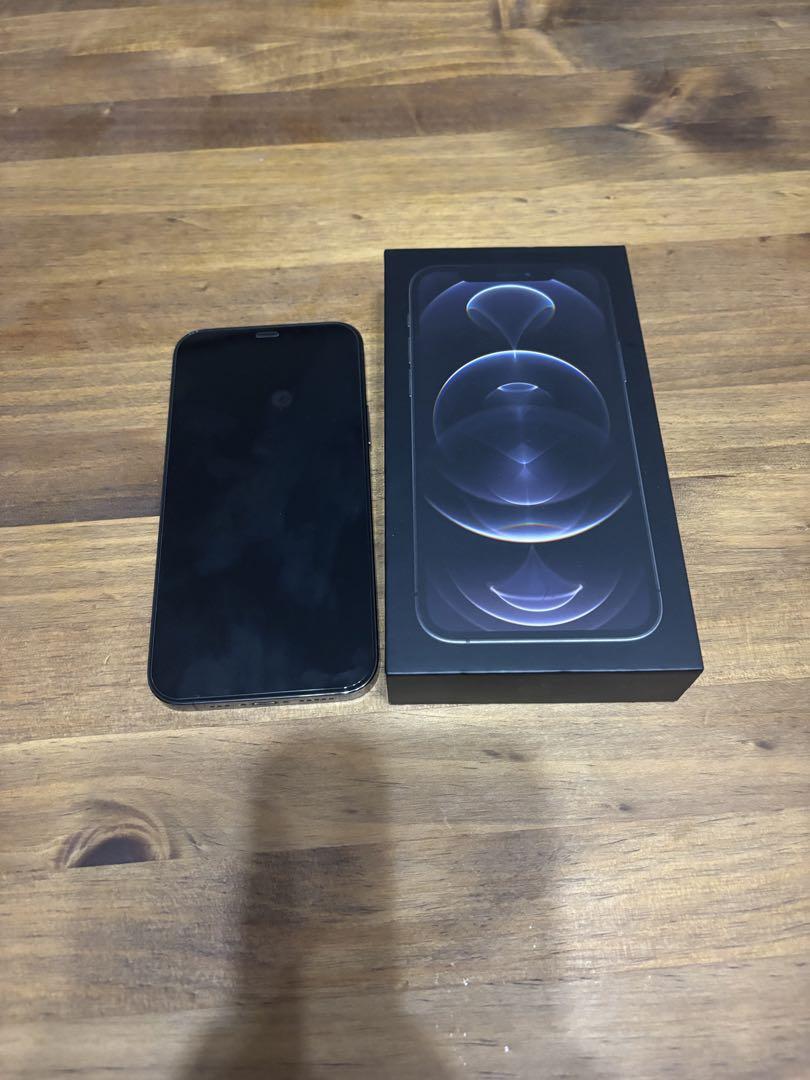 iPhone12pro グラファイト 128GB ガラスフィルム付