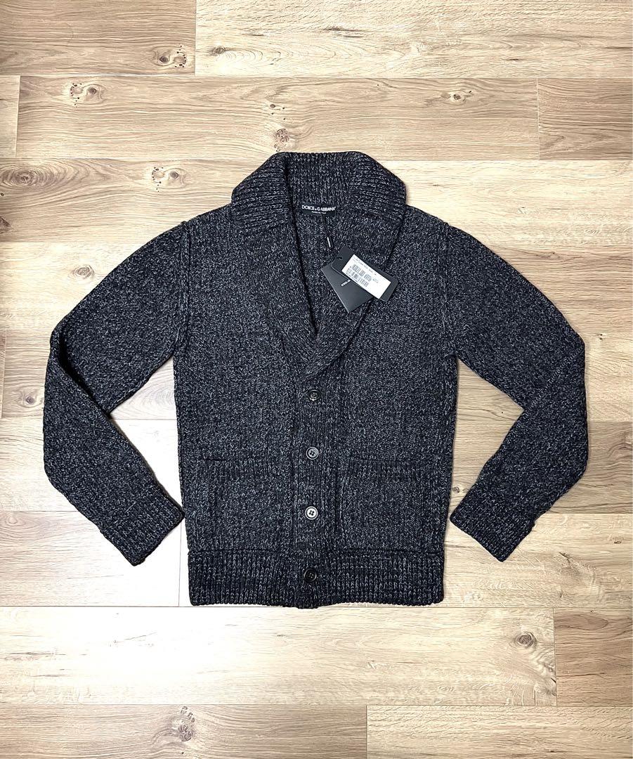 未使用タグ付き DOLCE&GABBANA ショールカラー ニット カーディガン