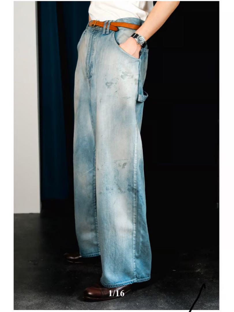パンツ ANCELLM AGING PAINTER PANTS
