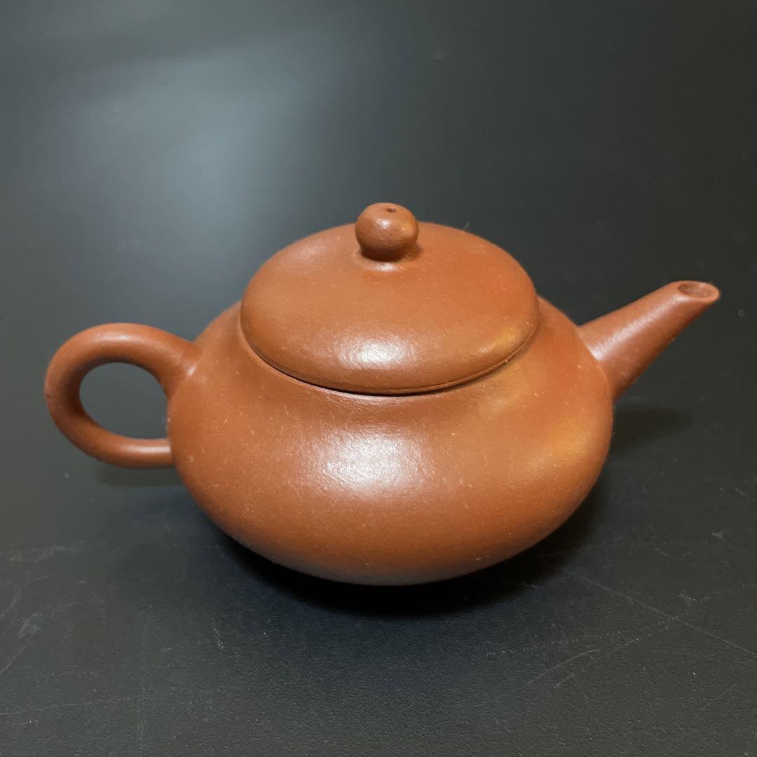 特大　唐物 朱泥急須　荊渓恵孟臣製 煎茶 急須長幅　10.5センチ　b5
