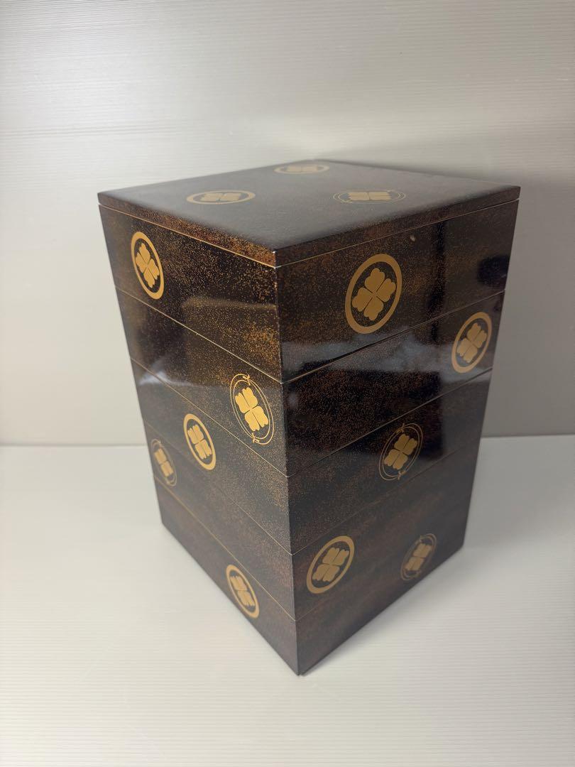 2088 輪島塗り　沈金重箱　金蒔絵　蓋2枚　5重　高級