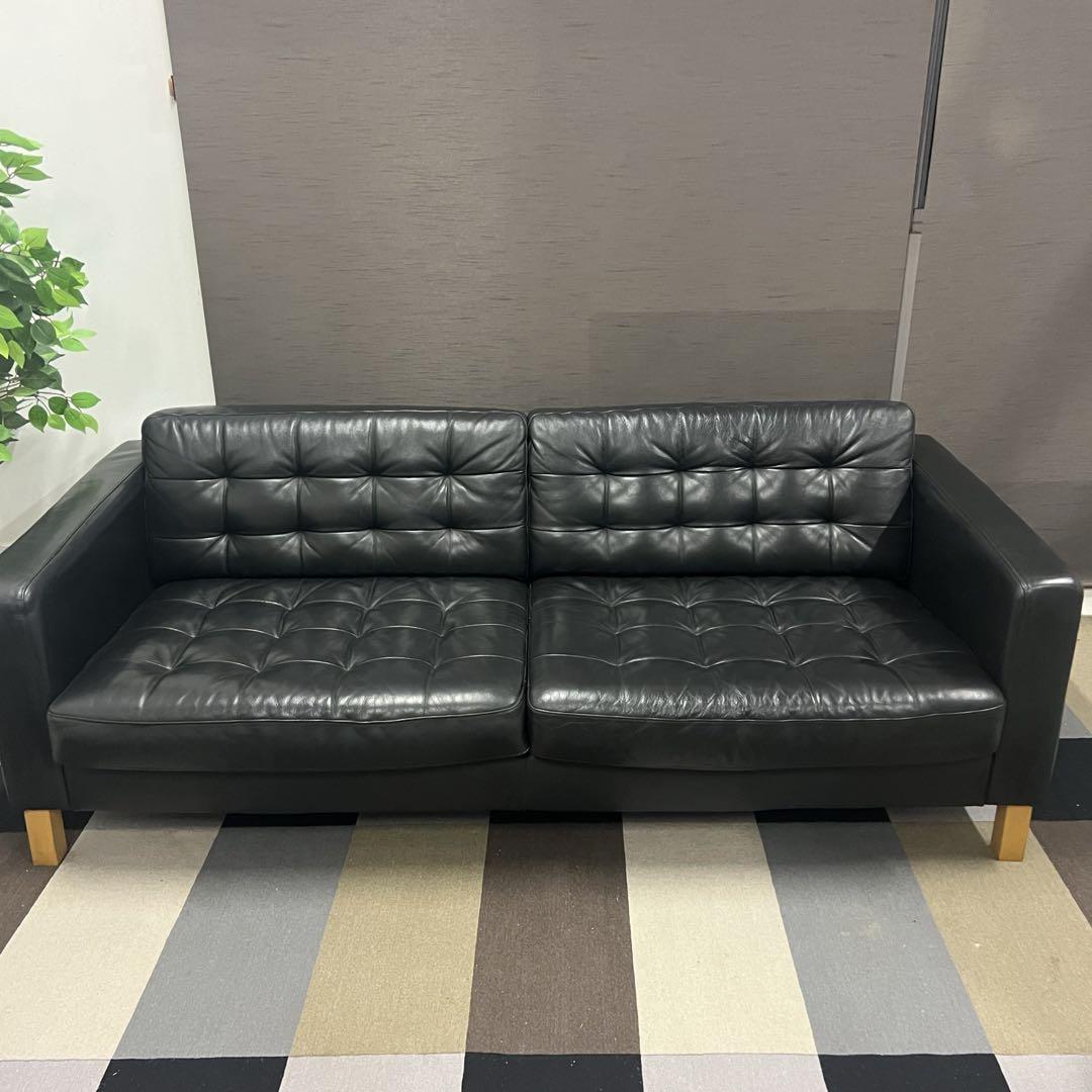 IKEA 革ソファ(関東圏 配送、組立設置無料)