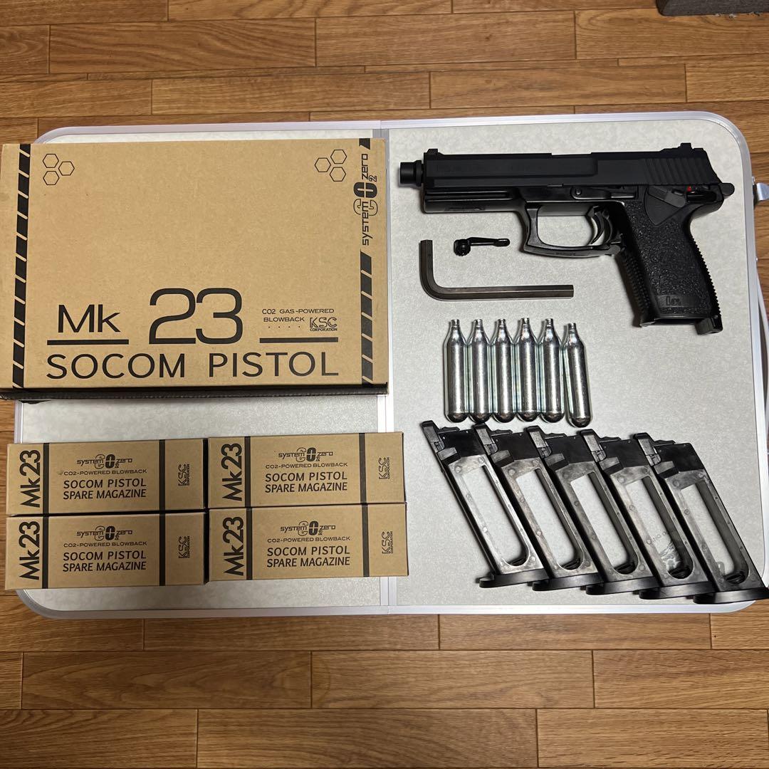 KSC CO2 MK23 SOCOMピストル マガジン4本付き