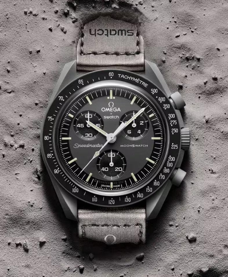 新品・未取出 Swatch Omega Mercury クロノ秒針の位置が高精度