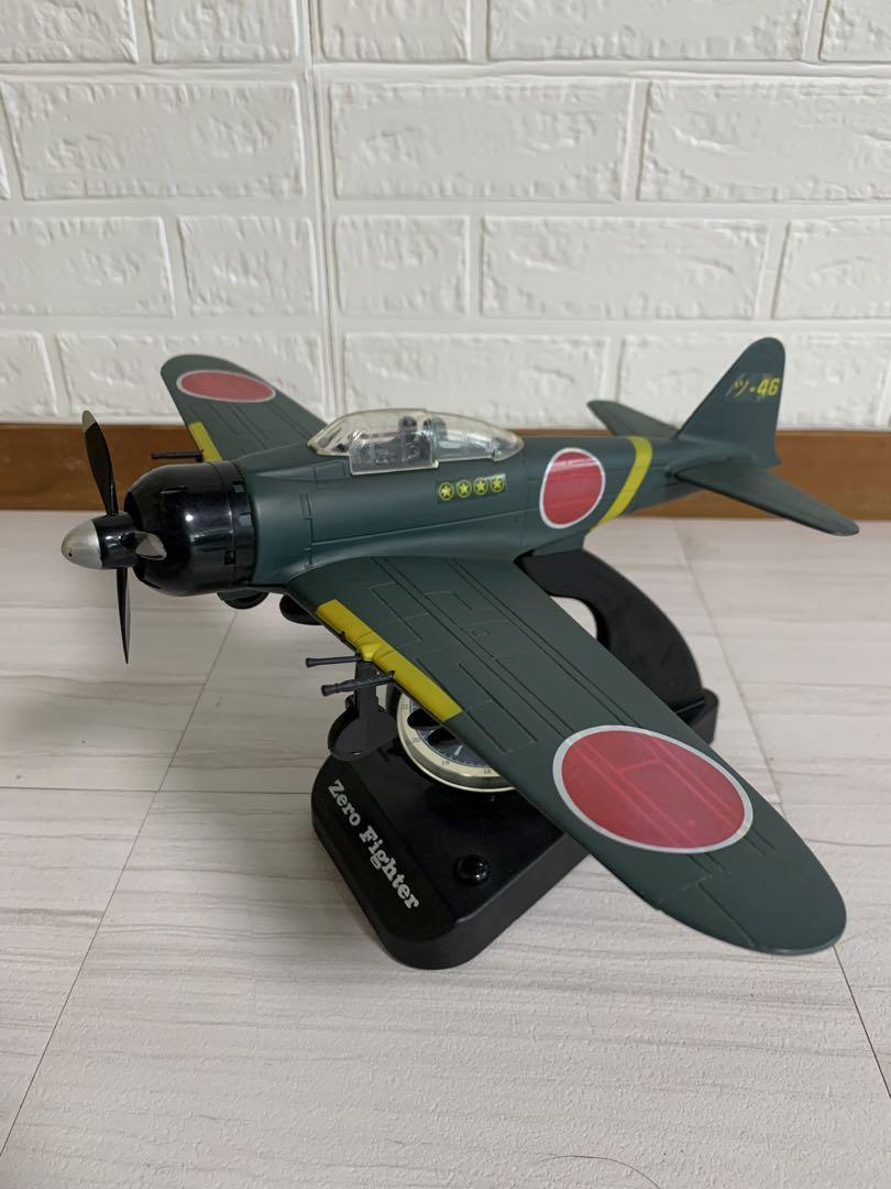 【レア物】零戦 ゼロファイター 置き時計 戦闘機