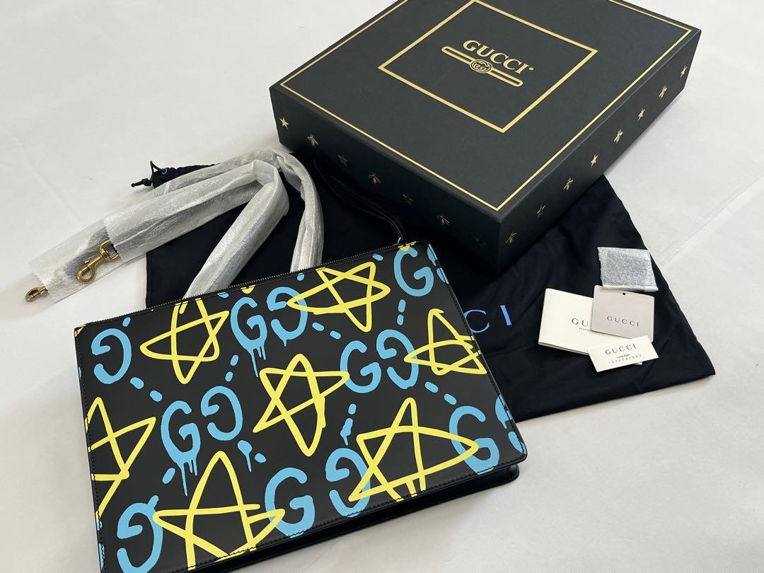 新品未使用グッチ GUCCI ゴーストGGクラッチショルダーバッグ
