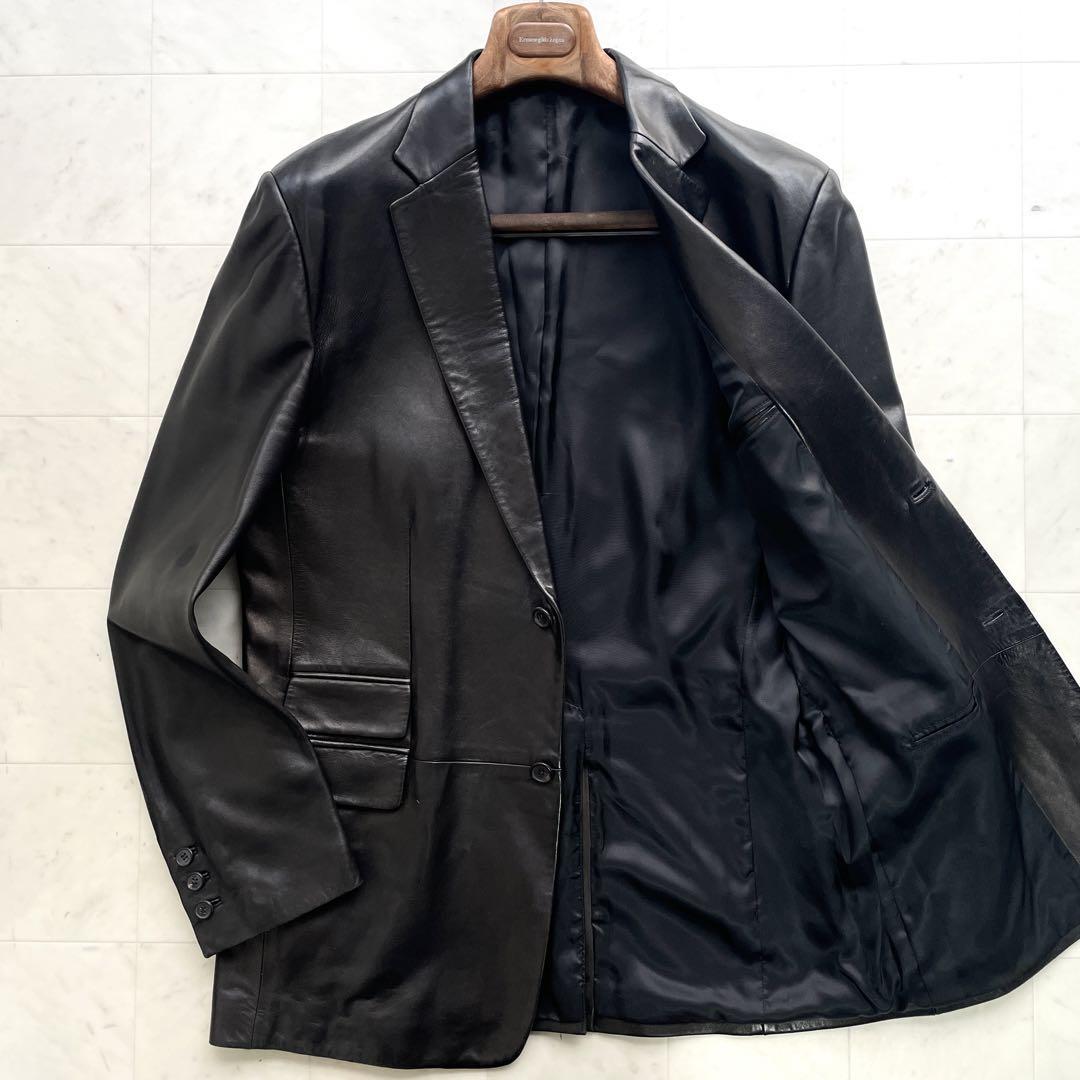 【美品】GUCCI グッチ 希少サイズ 2XL ラムレザー テーラードジャケット