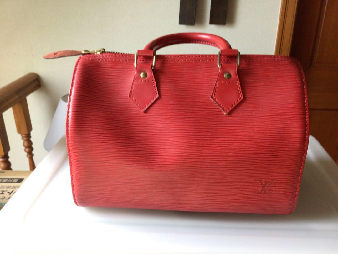 LOUIS VUITTON エピ スピーディ25 バッグ 赤色