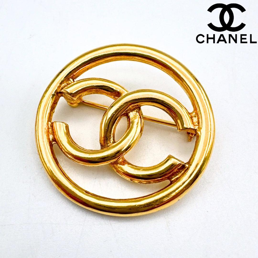 CHANEL シャネル ココマーク ブローチ ラウンド ゴールド 1271
