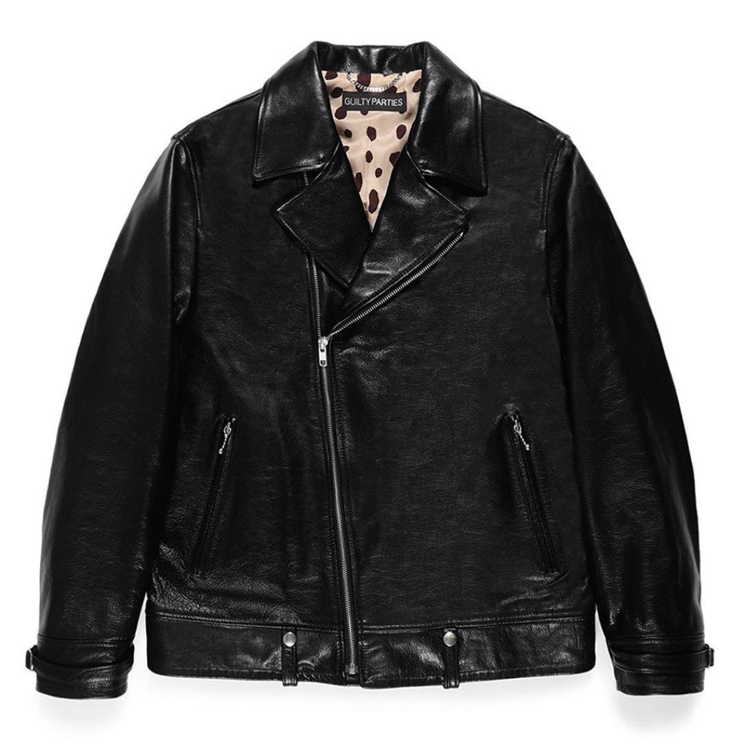 ジャケット・アウター WACKO MARIA LEATHER DOUBLE RIDERS JACKET
