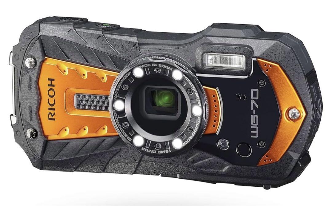 RICOH WG-70 オレンジ リコー本格防水デジタルカメラ