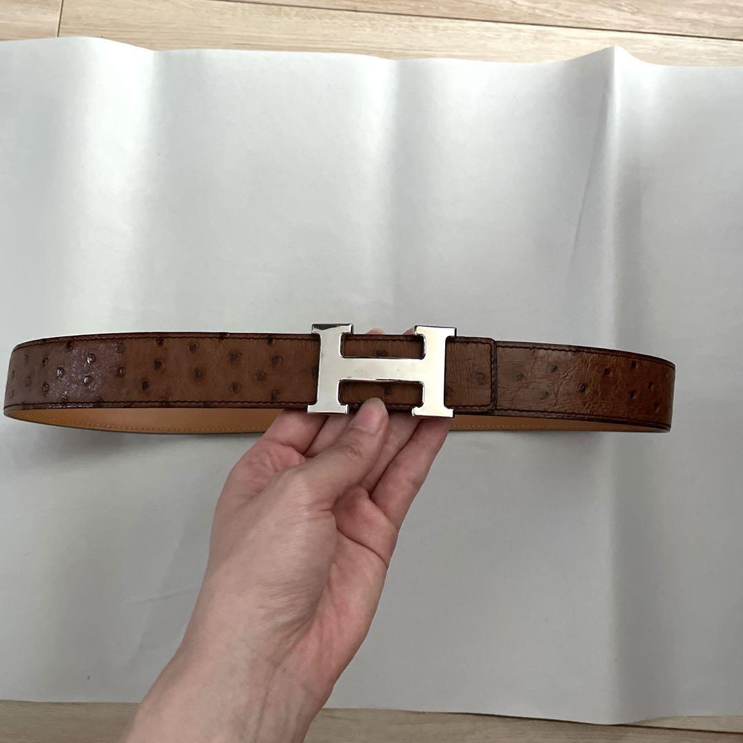 エルメス　ベルト　メンズ　オーストリッチ　85