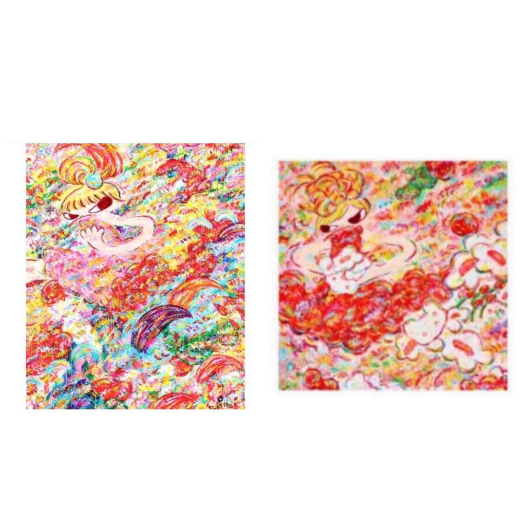2点セット　魔法の手 ロッカクアヤコ　作品展ポスター　バンダナ