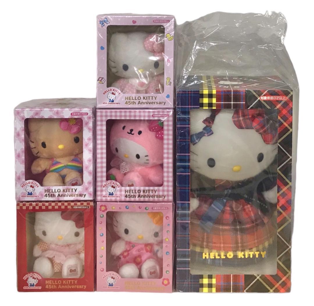 ★未使用★ ハローキティ ぬいぐるみ 6点セット バースデー メモリアルドール