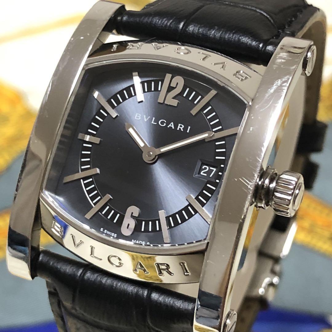 ブルガリBVLGARI アショーマ デイト AA39S ボーイズ 動作良 電交済