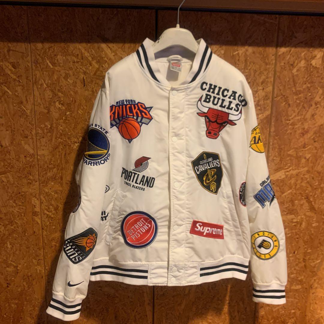 supreme × NIKE シュプリーム ナイキ スタジャンNBA  ホワイト