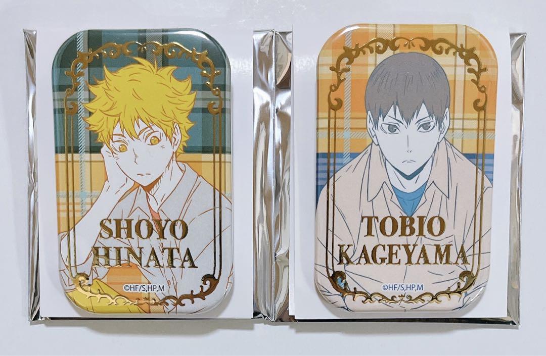 ハイキュー‼︎ セブンネット限定 スクエア缶バッジ 第一弾 日向翔陽 影山飛雄