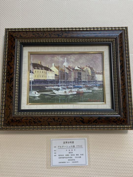 中島達幸　絵画　ブルターニュの港