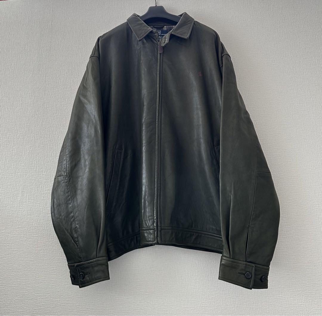超スペシャルカラー ラルフローレン レザージャケット XL モスグリーン