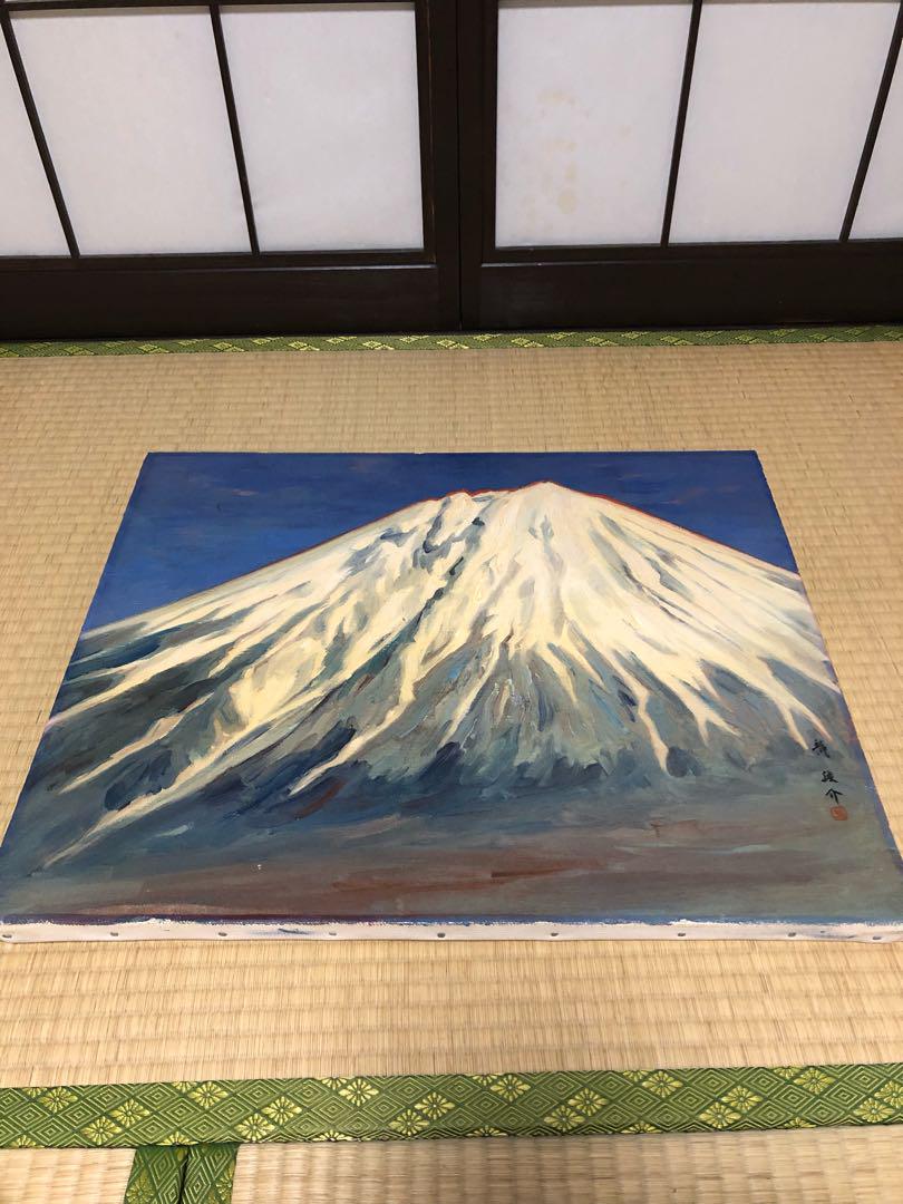 油絵、龍俊介、堂々富岳