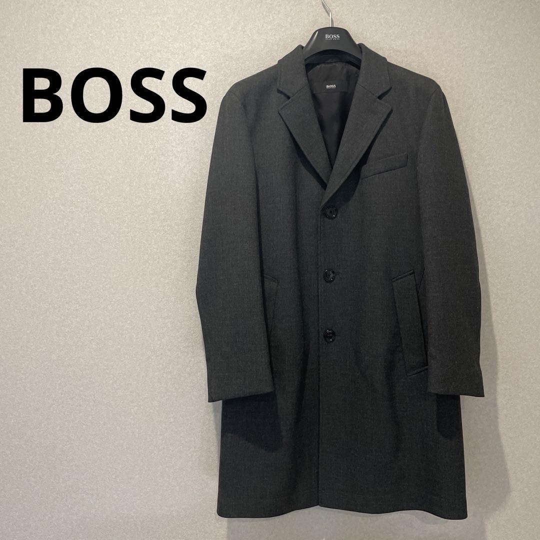 ヒューゴボス　BOSS リラックスフィットコート　HUGOBOSS メンズ　黒