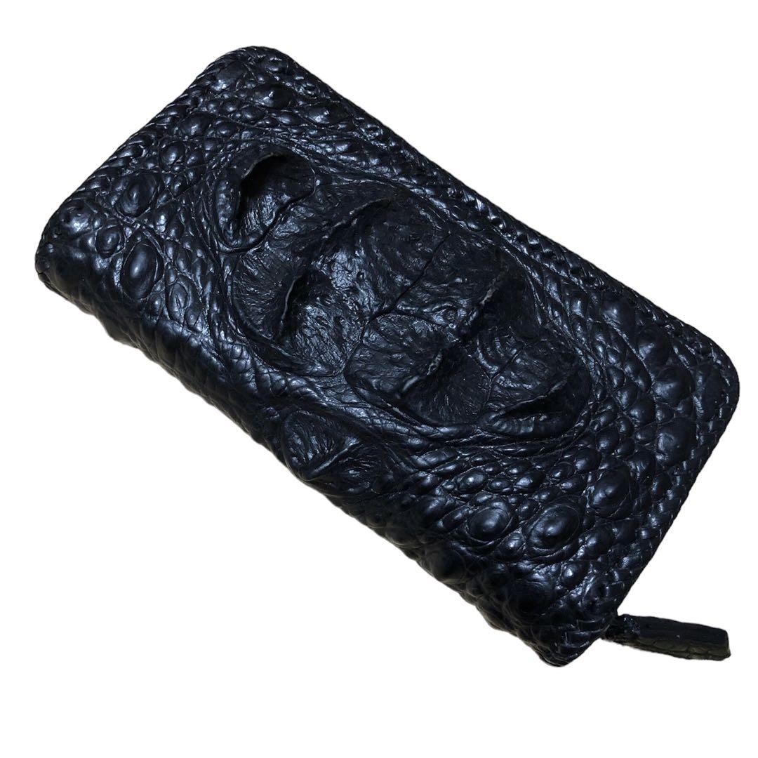 ☆1点限り【本革】クロコダイル ウォレット 財布 一枚革