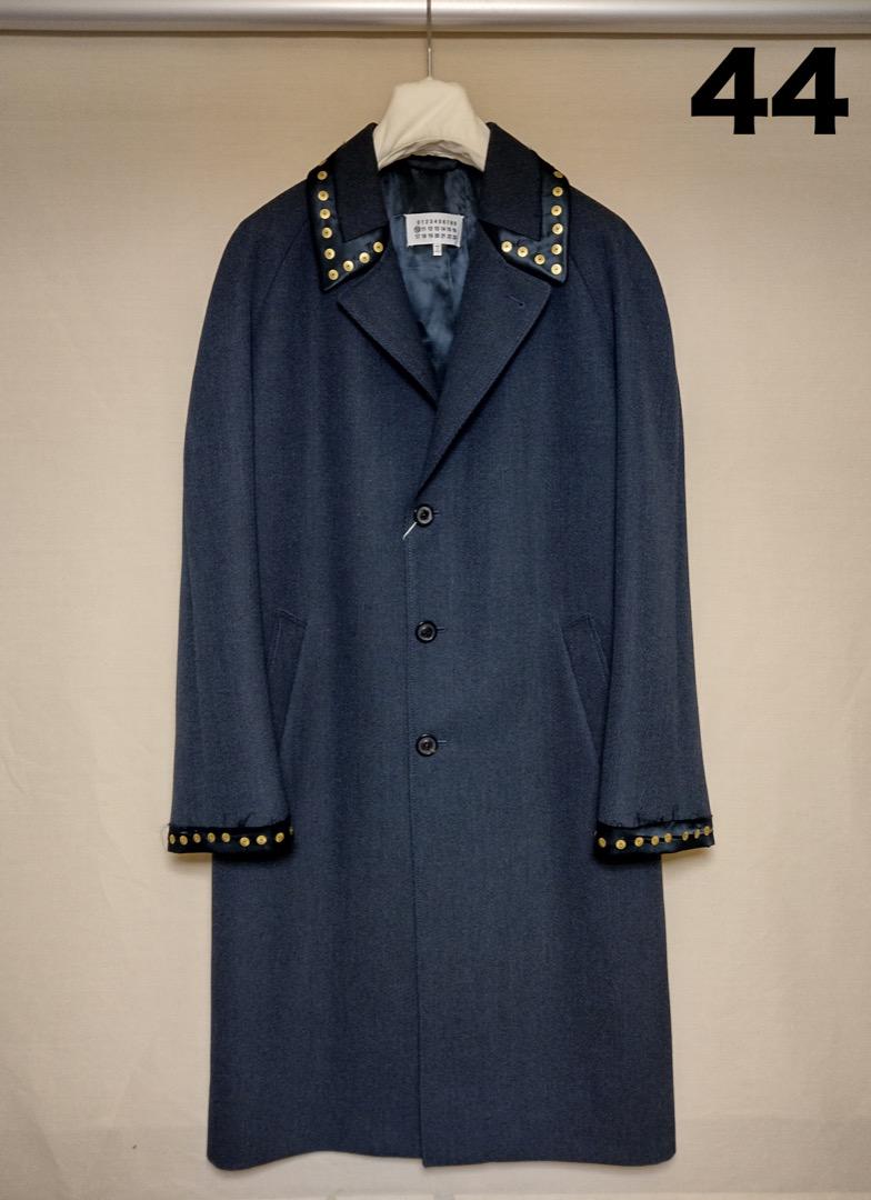 新品 44 マルジェラ 20aw スタッズチェスターコート 5374