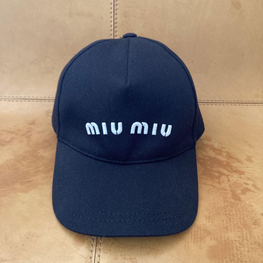 miu miu  キャップ ブラック