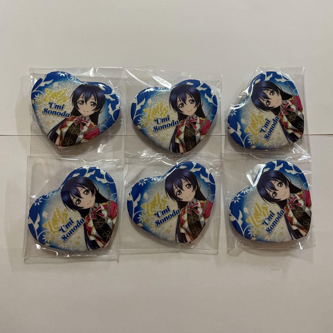 園田海未　ラブライブ　海外　缶バッジ　韓国　ソウル　ハート　星　限定　μ's