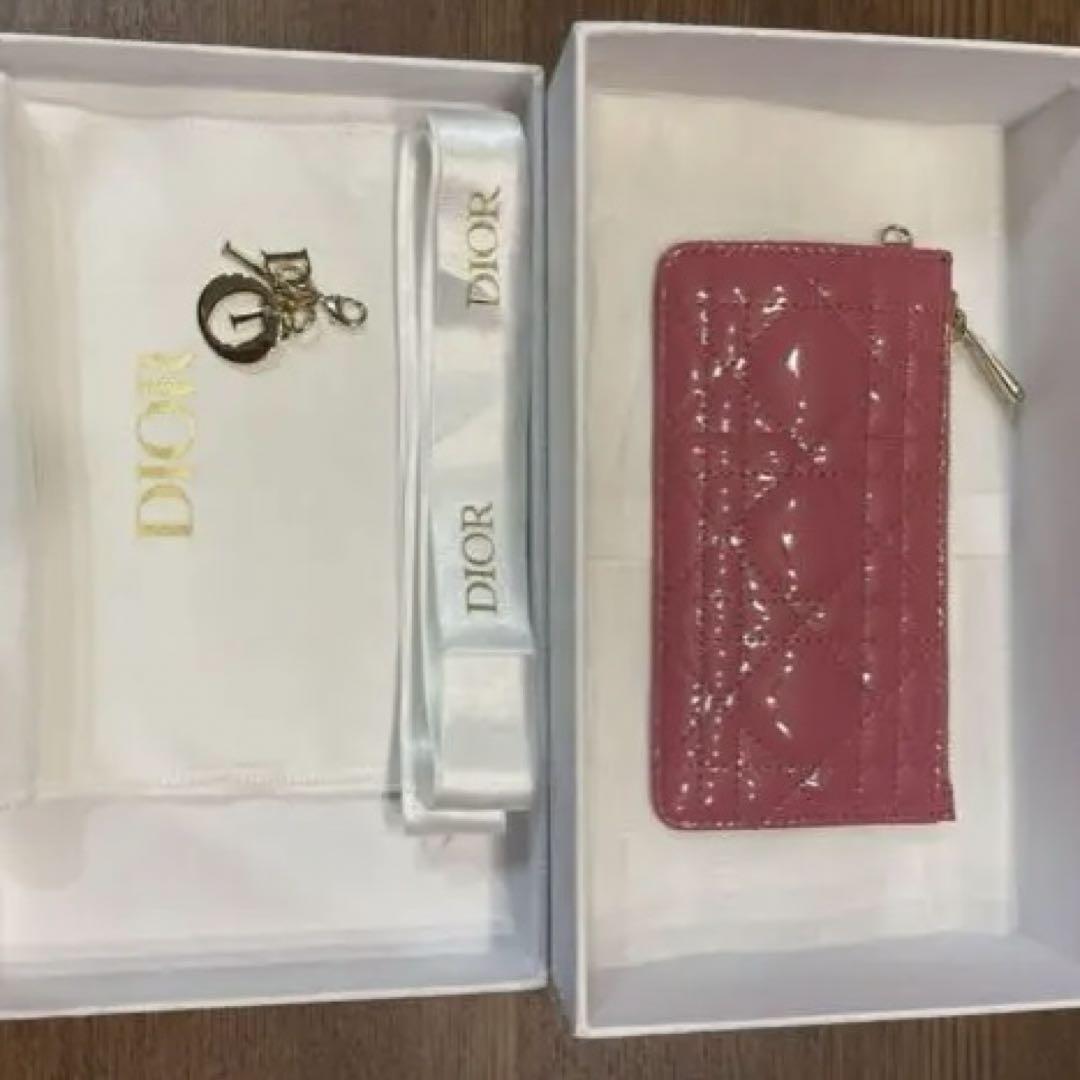 ジップカードホルダー　カードケース　ローズピンク